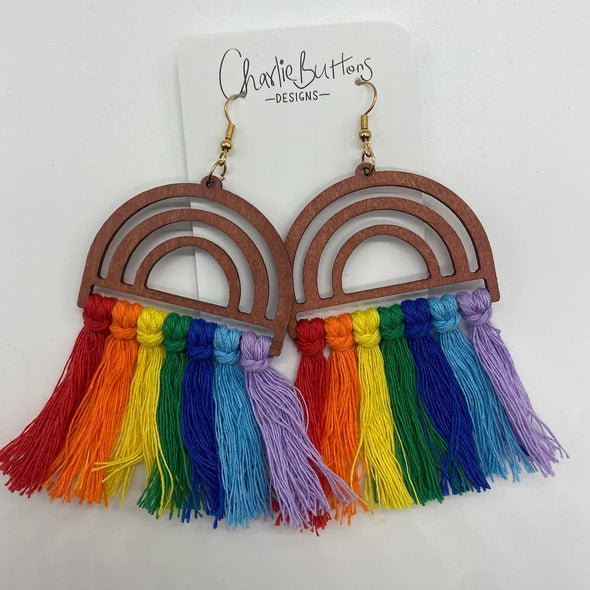 Clearance Rainbow Macrame Earring