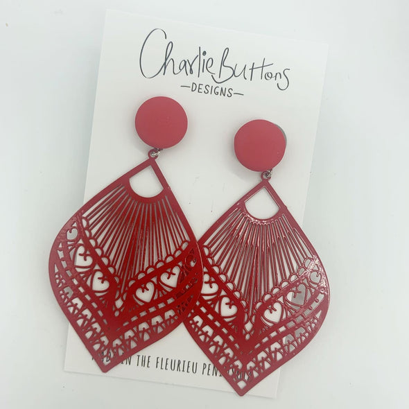 Red Detailed Dangle
