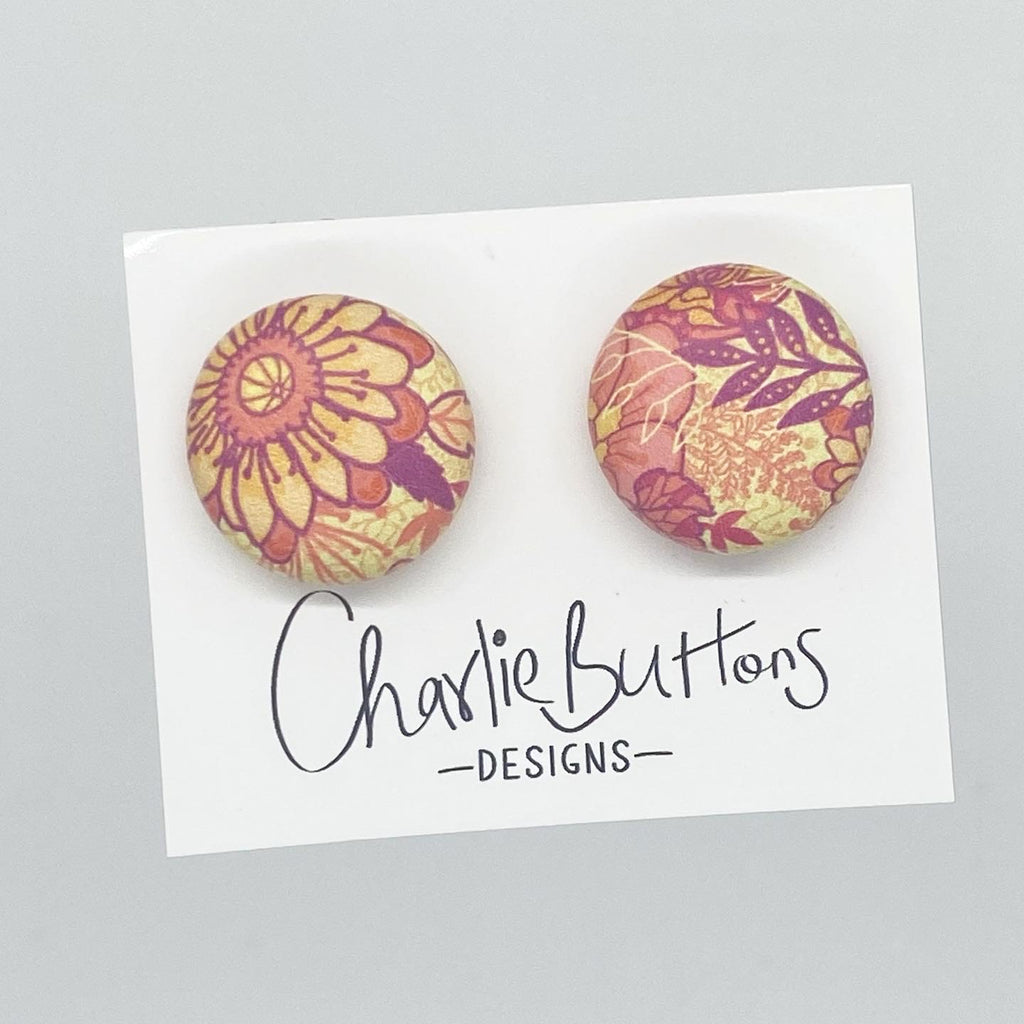 Summer Floral Leather Studs