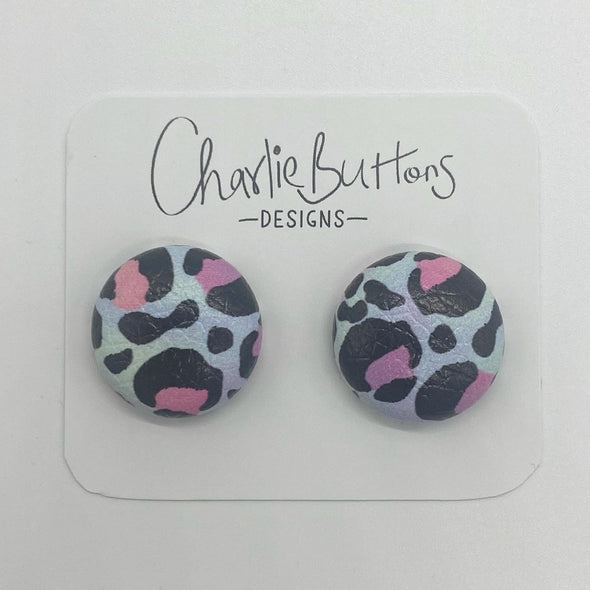 New Leopard Faux Leather Studs